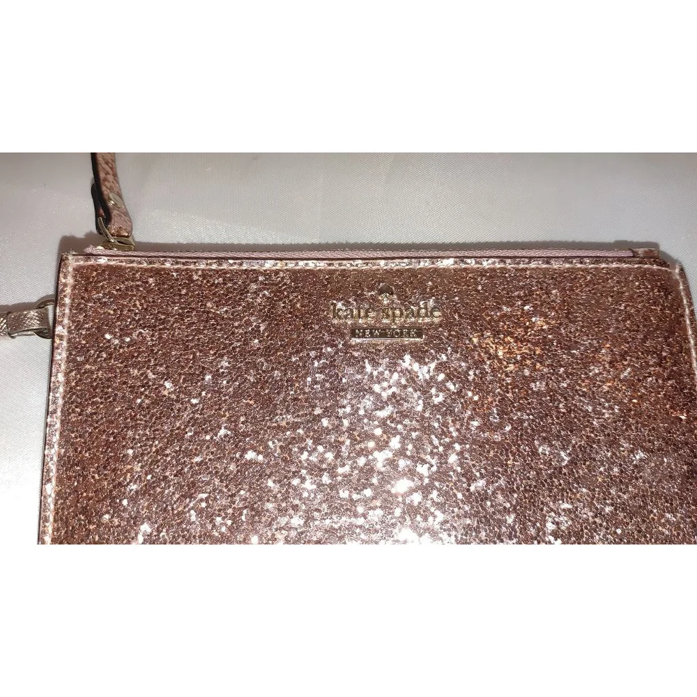 Kate Spade Pink Glittery Wristlet